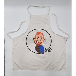 Vintage 1987 Howdy Doody Apron to go White  NBC Inc No Packaging‎ LOGO